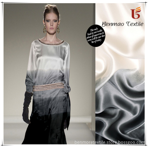 Polyester Printed Satin Fabric for Garments/Dress